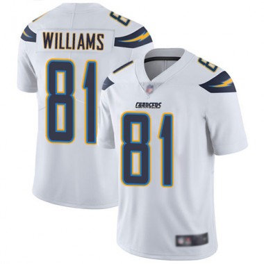 Los Angeles Chargers NFL Football Mike Williams White Jersey Men Limited #81 Road Vapor Untouchable